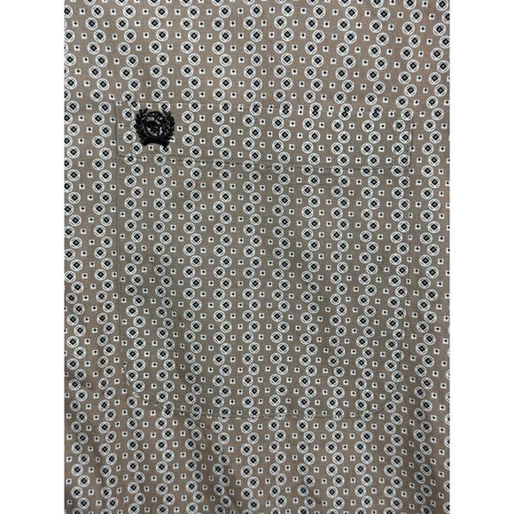 Cinch Men's Long Sleeve Brown Geo Print Western Button Up Shirt - Size XL - Picture 2 of 5